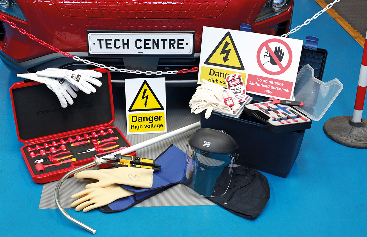 Designed for bodyshops — the Power-TEC Hybrid & Electric Vehicle Safety Kit