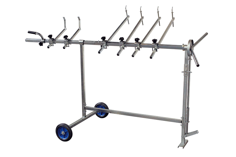 Versatile all round panel stand for the paintshop