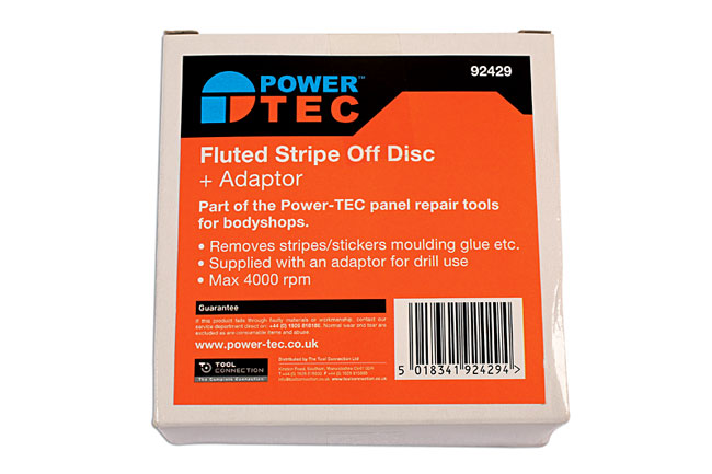 Laser Tools 92429 Fluted Stripe Off Disc with Adaptor