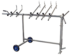 Versatile all round panel stand for the paintshop