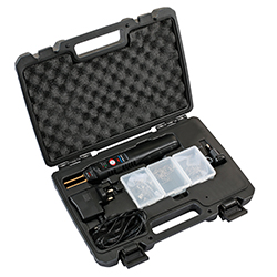 Versatile cordless rechargeable hot stapler from Power-TEC