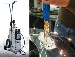 Aluminium MIG welder and panel repair system