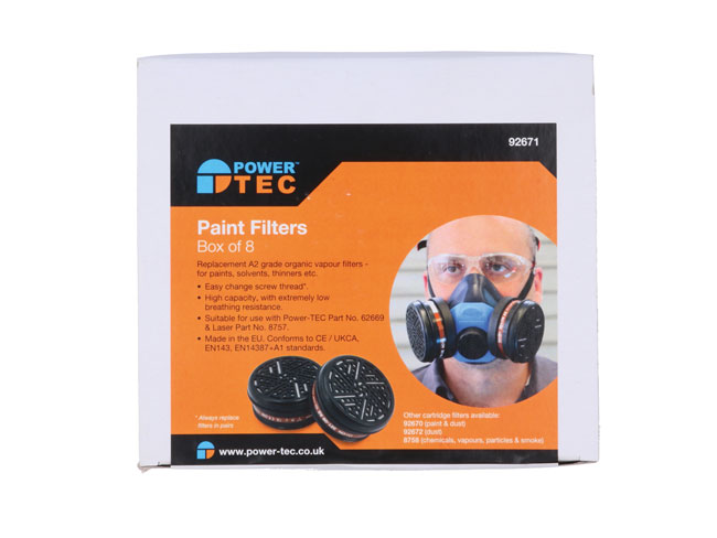 Power-TEC 92671 Paint Filters – box of 8 (A2)
