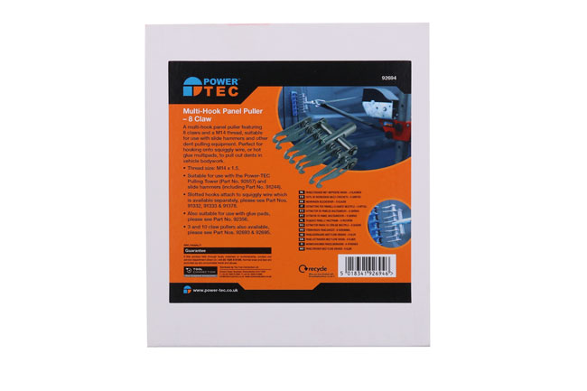 Power-TEC 92694 Multi-Hook Panel Puller - 8 Claw