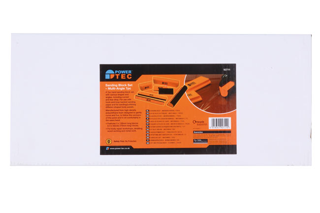 Power-TEC 92711 Sanding Block Set - Multi-Angle 7pc