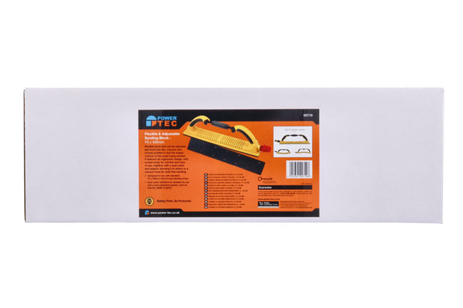 Power-TEC 92719 Flexible & Adjustable Sanding block 70 x 400mm