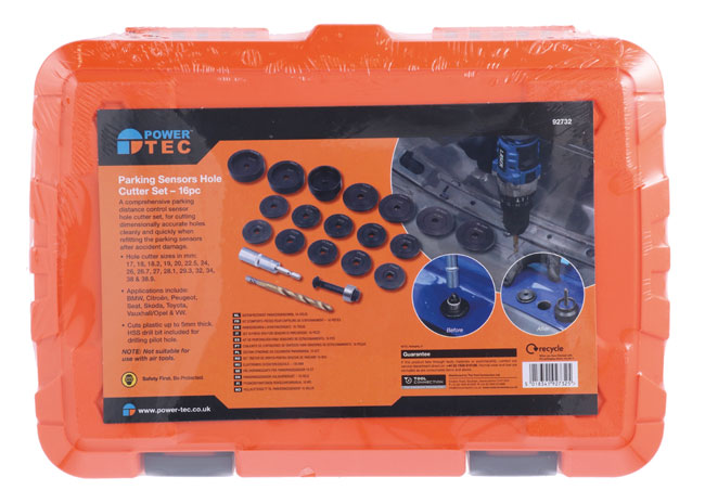 Power-TEC 92732 Parking Sensors Hole Cutter Set 16pc