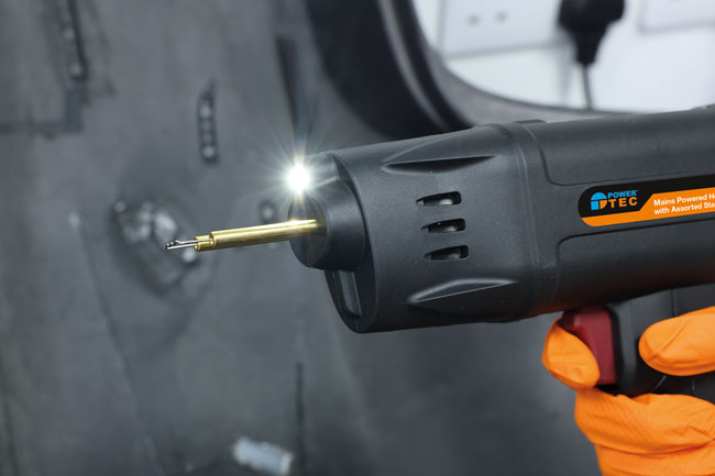 Power-TEC 92769 Mains Powered Hot Stapler Kit with Assorted Staples - 240V